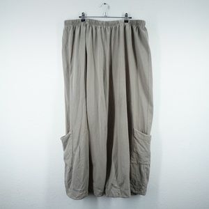 bryn Walker Tan Wide-Leg Pants